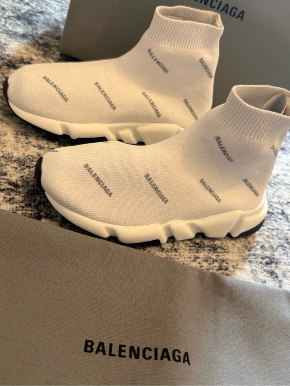 Balenciaga Speed Sock Trainer Allover Logo